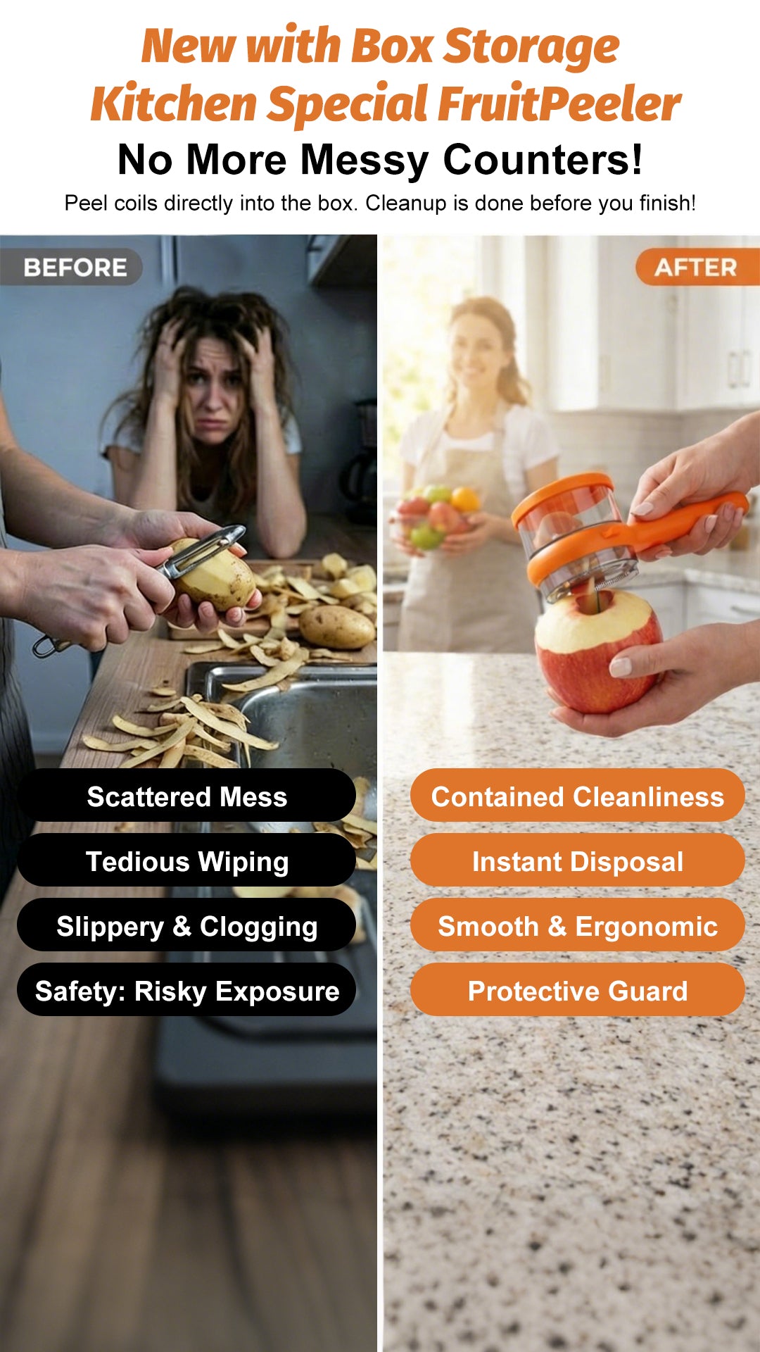 🔥Last Day 49% OFF🔥New with Box Storage Kitchen Special FruitPeeler