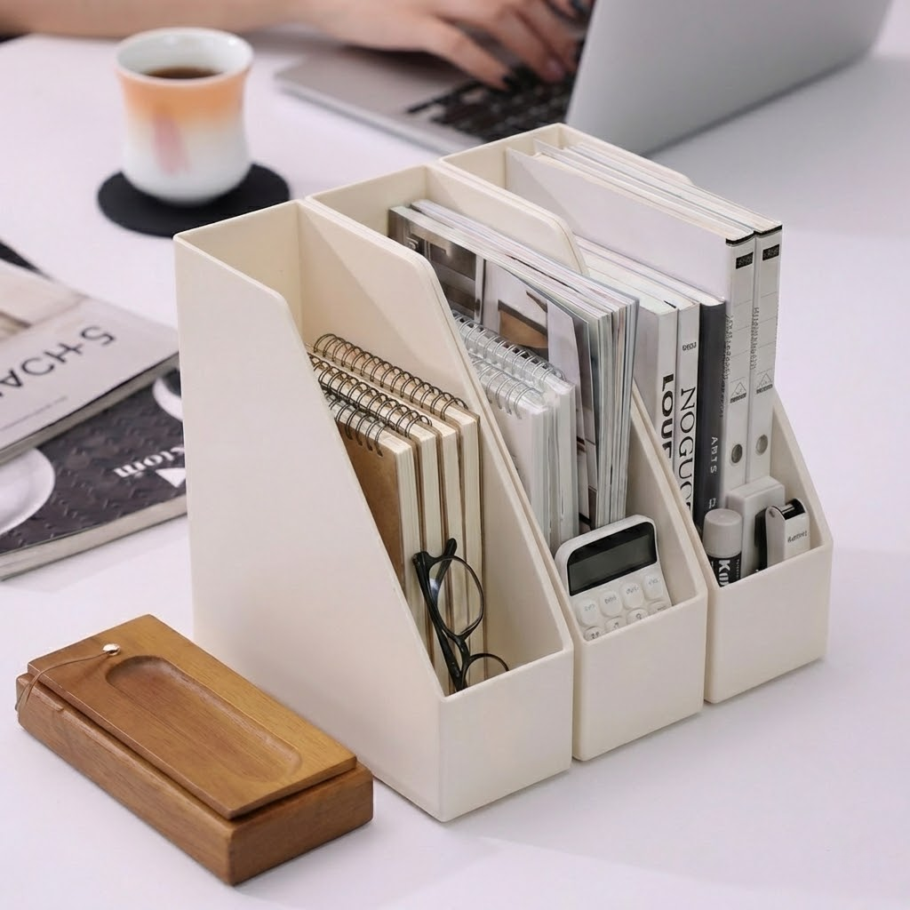 Vertical Desktop Book and File Organizer