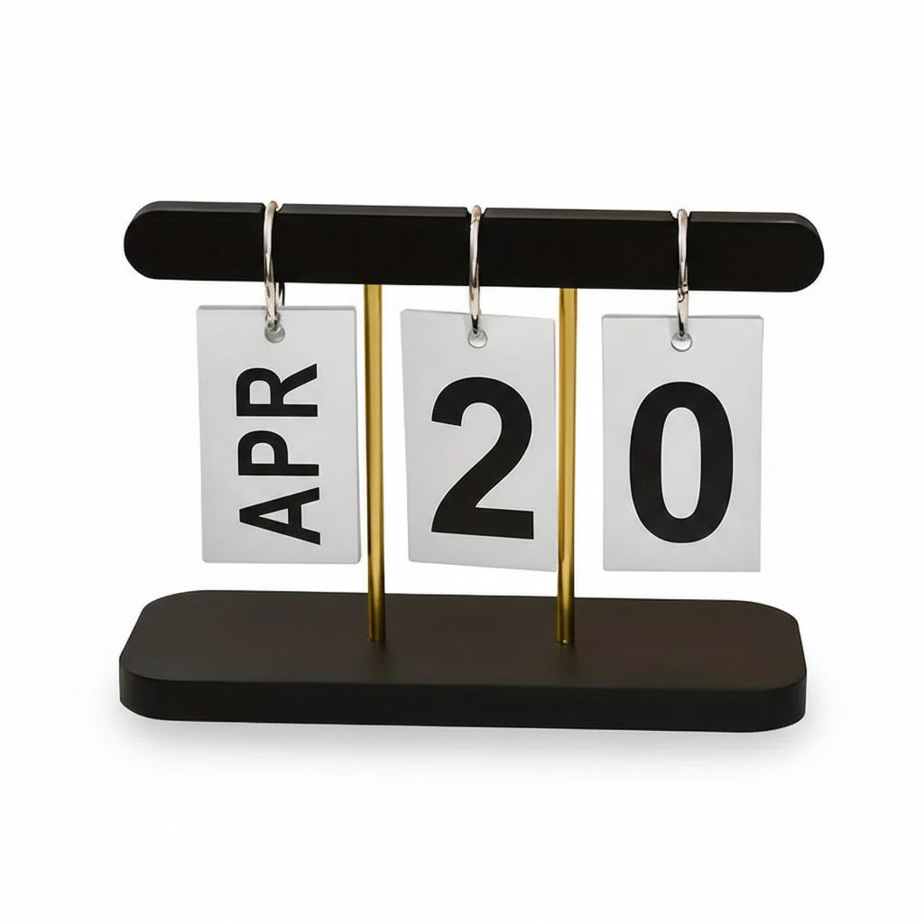 Nordic Minimalist Perpetual Flip Calendar Table Ornament