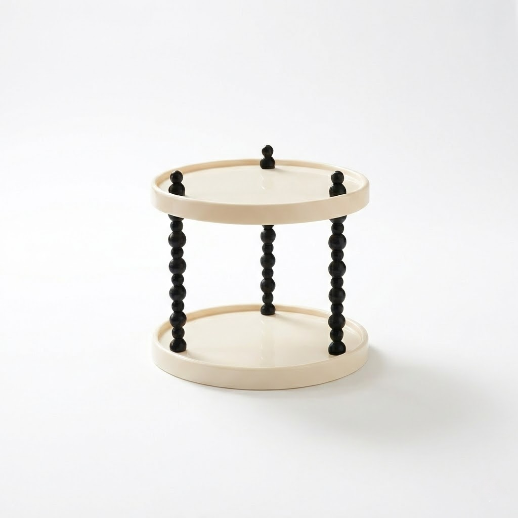 Cream Style Desktop Storage Rack